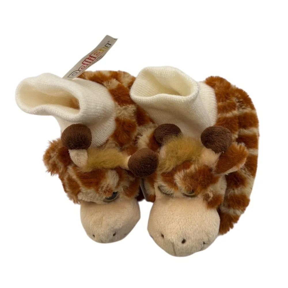 DolliBu Giraffe Plush‎ Slippers Animal Character Cozy Shoes Kids